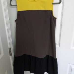 Loft color black flounce dress